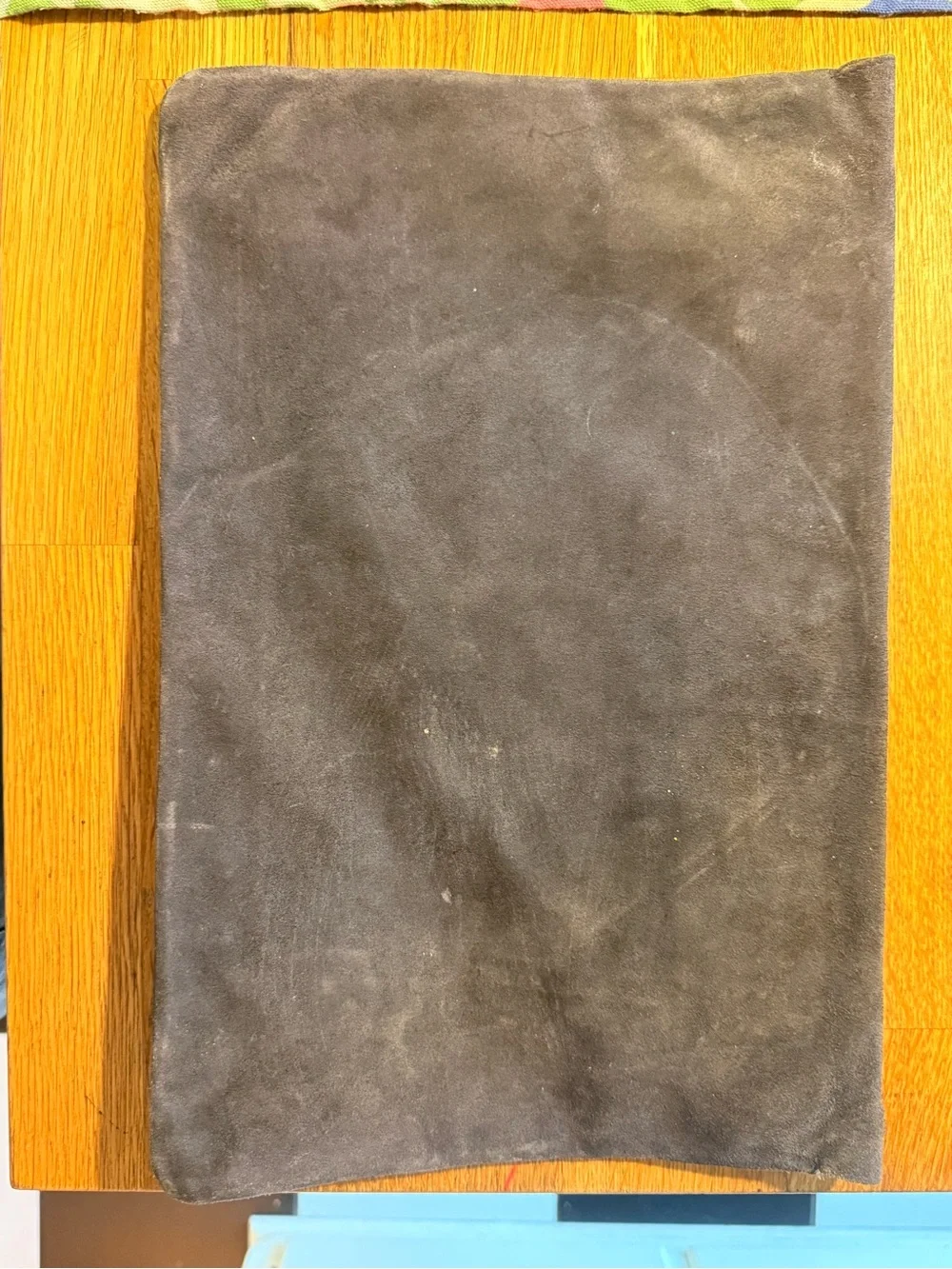 Vintage Suede Envelope Clutch in Navy, Red & Cream